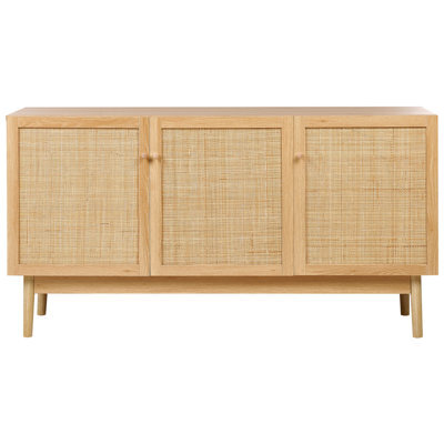 Wyld And Coco Novaliving Three-Door Sideboard Boho Pine Effect Matt Finish W135 X D40 X H70Cm - image 1