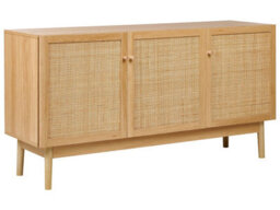 Wyld And Coco Novaliving Three-Door Sideboard Boho Pine Effect Matt Finish W135 X D40 X H70Cm - thumbnail 3