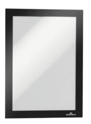 Durable Duraframe Magnetic Document Signage Frame For Metal - 5 Pack - A5 Black - thumbnail 3