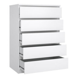 Furniture To Go Naia 3 Piece Bundle, Bedside, Chest And 2 Door 1 Drawer Wardrobe In White High Gloss - thumbnail 6