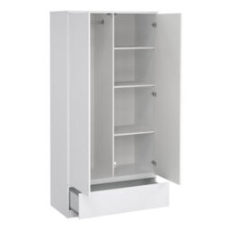 Furniture To Go Naia 3 Piece Bundle, Bedside, Chest And 2 Door 1 Drawer Wardrobe In White High Gloss - thumbnail 9