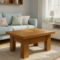 Eryk Modern Extendable Coffee Table Adjustable 100 To 200 Cm Design With Abs Edges In Light Ash Finish - thumbnail 2