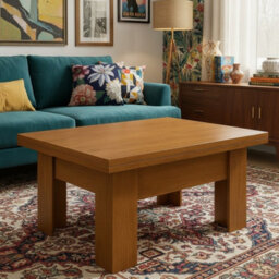 Eryk Modern Extendable Coffee Table Adjustable 100 To 200 Cm Design With Abs Edges In Light Ash Finish - thumbnail 1
