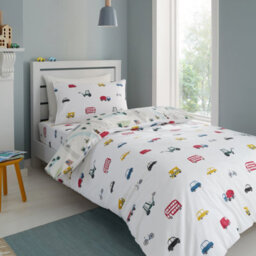Bianca Bedding Transport Cotton Duvet Cover Set With Pillowcases White - thumbnail 2