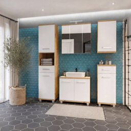 Furniture To Go Veris 5 Piece Bathroom Set Artisan Oak & Light Grey Doors - thumbnail 1