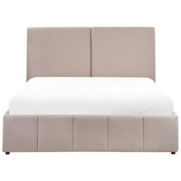 Beliani Ottoman Bed Fabric Castelnavet 160 X 200 Cm (Eu King Size) Taupe - thumbnail 6