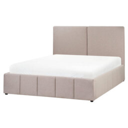 Beliani Ottoman Bed Fabric Castelnavet 160 X 200 Cm (Eu King Size) Taupe - thumbnail 5