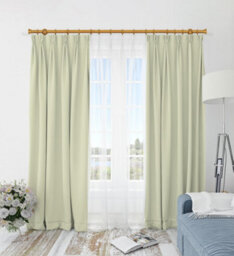 Lister Cartwright 28 mm Eyelet Wooden Curtain Pole Set Fixed Length  (Aged Oak Traditional Stopper, 150 Cm) - thumbnail 3