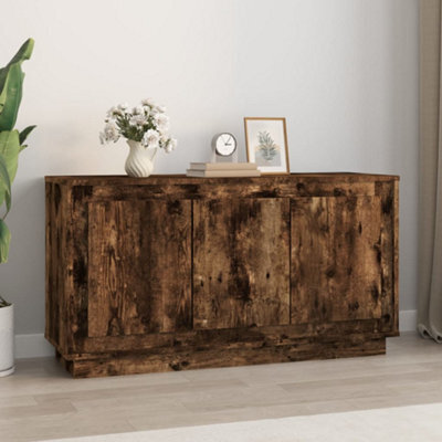 Berkfield Sideboard Smoked Oak 102X35X55 Cm Engineered Wood - image 1
