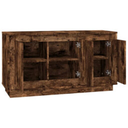 Berkfield Sideboard Smoked Oak 102X35X55 Cm Engineered Wood - thumbnail 6