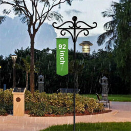 Bird Feeder Pole Stand Feeding Station Hanging 2 Hook Freestanding Outdoor 193Cm - thumbnail 2