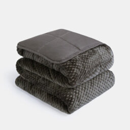 Ohs Waffle Fleece Weighted Blanket, Charcoal - 8Kg - thumbnail 5