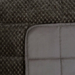 Ohs Waffle Fleece Weighted Blanket, Charcoal - 8Kg - thumbnail 8