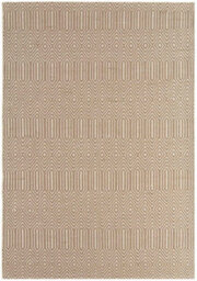 Modern Rug, Handmade Wool Rug For Bedroom, & Livingroom, Geometric Rug, 4mm Thickness Taupe Geometric Rug-66Cm X 200Cm (Runner) - thumbnail 2
