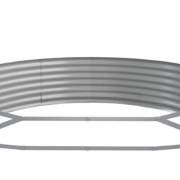 Berkfield Durable Garden Planter Powder-Coated Steel 373X140X36 Cm Silver - thumbnail 5
