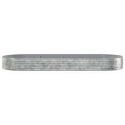 Berkfield Durable Garden Planter Powder-Coated Steel 373X140X36 Cm Silver - thumbnail 3