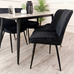 Stratus Interiors Dido Teal Velvet Dining Chair - Elegant Modern Upholstered Seating For Livingroom And Kitchen - thumbnail 9