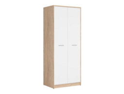 Arte Nepo Plus 80 Cm 2 Door Hinged Wardrobe Oak Sonoma Carcass White Front - thumbnail 1