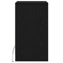 Berkfield Bedside Cabinet Black Oak 38 X 34 X 61 Cm Engineered Wood - thumbnail 7