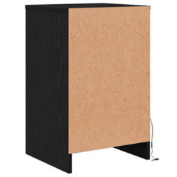 Berkfield Bedside Cabinet Black Oak 38 X 34 X 61 Cm Engineered Wood - thumbnail 8