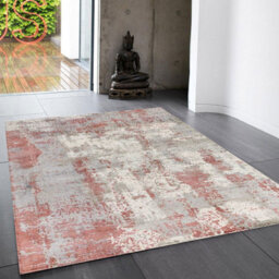 Red Handmade Luxurious Modern Abstract Rug Easy To Clean Living Room And Bedroom-120Cm X 170Cm - thumbnail 1
