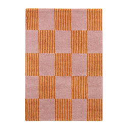 Sweeek - Interior Checkered Rug Orange And Pink, Fergew, 230X160 Cm - thumbnail 2