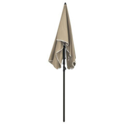 Berkfield Garden Parasol With Pole 200X130 Cm Taupe - thumbnail 3