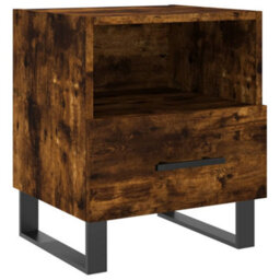 Berkfield Modern Bedside Cabinets 2 Pcs Smoked Oak 40X35X47.5 Cm Engineered Wood - thumbnail 6