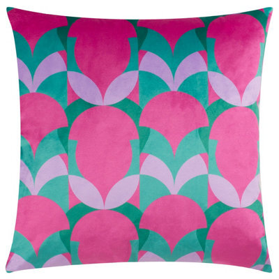 Heya Home Raeya Art Deco Velvet Feather Rich Cushion - image 1