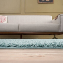 The Rugs Duck Egg Blue Soft Plain Design Fluffy Shaggy Rugs And Runners High Pile Living Room Kitchen Hallway 380 - thumbnail 5
