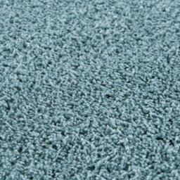 The Rugs Duck Egg Blue Soft Plain Design Fluffy Shaggy Rugs And Runners High Pile Living Room Kitchen Hallway 380 - thumbnail 3