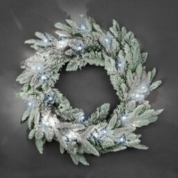 Shatchi 55Cm Prelit Lapland Fir Green Christmas Wreath - thumbnail 2
