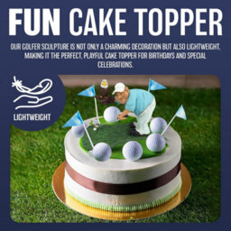 Funny Golf Decoration Figurines Novelty Golfing Statue Sculpture Hand Made Sharpshooter - thumbnail 7
