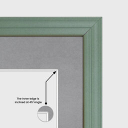 AK Frames 26X8 Green Classic Multi Photo Frame With Mid Grey Mount - Holds 5 Apertures (5X) 6X4 Photos - thumbnail 7