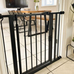 Safetots Pressure Fit Self Closing Stair Gate, 132.6Cm - 139.6Cm, Matt Black, Auto Closing Baby Gate, Safety Barrier - thumbnail 9