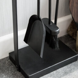 Lassic Fire Vida 4 Piece Aston Black Companion Set - Poker, Shovel, Brush And A Stand - thumbnail 3