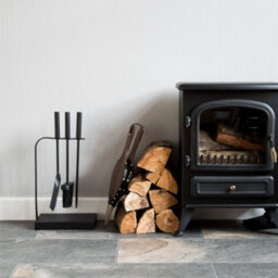 Lassic Fire Vida 4 Piece Aston Black Companion Set - Poker, Shovel, Brush And A Stand - thumbnail 2