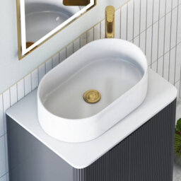 Royal Bathrooms Avenza 600mm Matt Obsidian Black Wall Hung Bathroom Countertop Vanity Unit 1 Drawer With Peak Basin - thumbnail 7