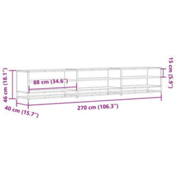 Berkfield Tv Cabinet Sonoma Oak 270X40X46 Cm Engineered Wood - thumbnail 9