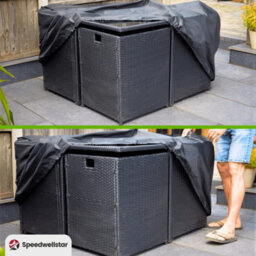 Speedwellstar Waterproof Square Garden Table Cover 125X125X74 Cm Heavy Duty Patio Cube Furniture Protection For 4 8 Seater Sets - thumbnail 9