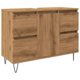 Berkfield Bathroom Cabinet Artisan Oak 80X33X60 Cm Engineered Wood - thumbnail 2