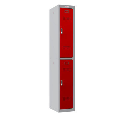 Phoenix Safe Company Phoenix Pl 300D Series Pl1233Gre 1 Column 2 Door Personal Locker In Red With Electronic Lock - image 1