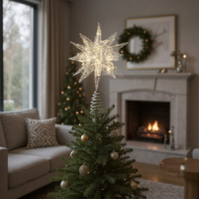 Light Up Heritage Star Christmas Tree Topper - image 1