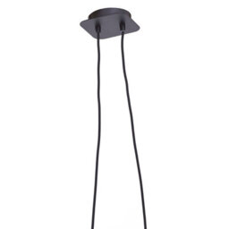 Orsina 2 Bulbs Pendant Light, Matte Black Industrial Ceiling Light With Adjustable Cord, Two Tone Inverted Shades - thumbnail 5