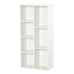 Wyld Haus Tonomo Wood 7-Cube White Storage Bookcase - Compact Modular Shelf Unit 50 X 24 X 106 Cm - thumbnail 1