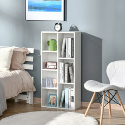 Wyld Haus Tonomo Wood 7-Cube White Storage Bookcase - Compact Modular Shelf Unit 50 X 24 X 106 Cm - thumbnail 7