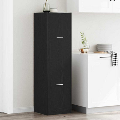 Walplus Apothecary Cabinet Black Oak 40 X 41 X 144.5 Cm Engineered Wood - image 1