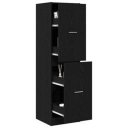Walplus Apothecary Cabinet Black Oak 40 X 41 X 144.5 Cm Engineered Wood - thumbnail 3
