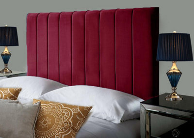 "Adore Designs Portland Plush Velvet 4Ft Small Double 36"" Headboard -  Burgundy"