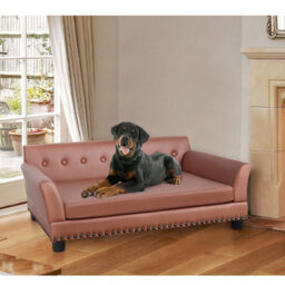 Bingopaw Large Dog Sofa Couch Bed Pet Puppy Lounge Chair Raised Chaise Cushion, 96X72X40Cm